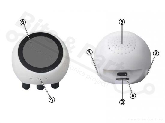 ESP32-S3 Ontwikkelboard WiFi/Buetooth - N16R8 XiaoZhi Balll Batt/Touch